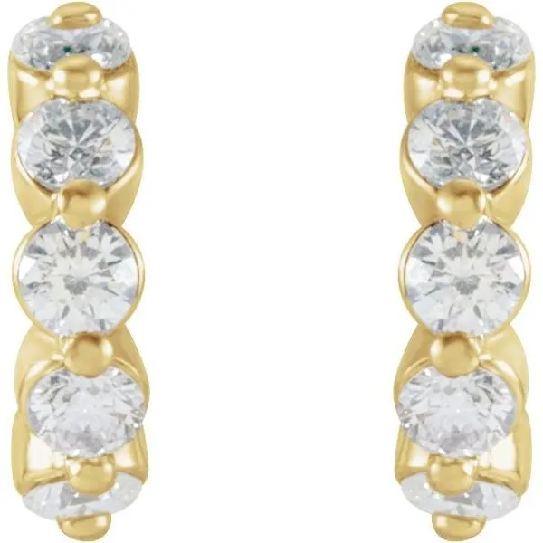 Accented Hoop Earrings Image 2 Hopman Jewelers Elkhart, IN