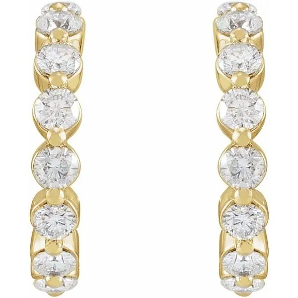 Accented Hoop Earrings Image 2 Hopman Jewelers Elkhart, IN