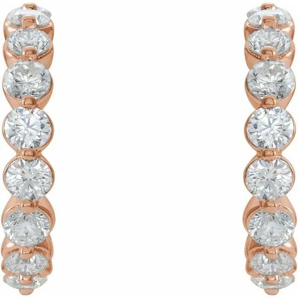 Accented Hoop Earrings Image 2 Rasmussen Jewelers Spanish Fork, UT