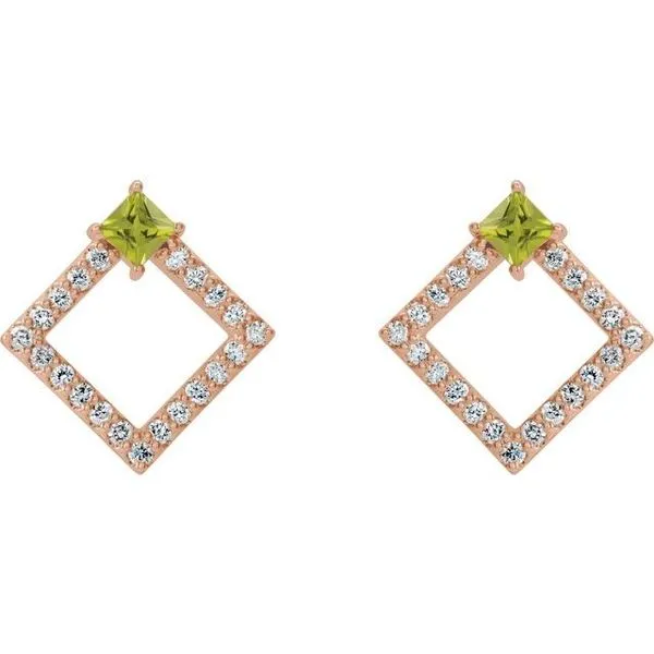 Accented Geometric Earrings Image 2 Milan's Jewelry Inc Sarasota, FL