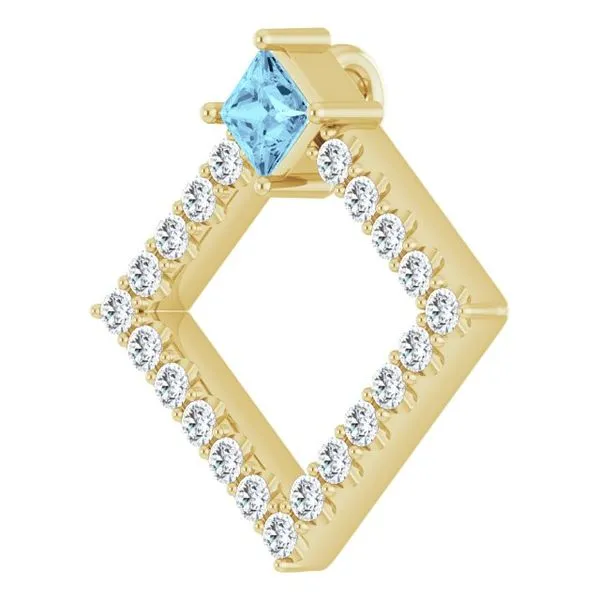 Accented Geometric Pendant Image 2 Hopman Jewelers Elkhart, IN