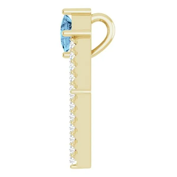 Accented Geometric Pendant Image 3 Hopman Jewelers Elkhart, IN