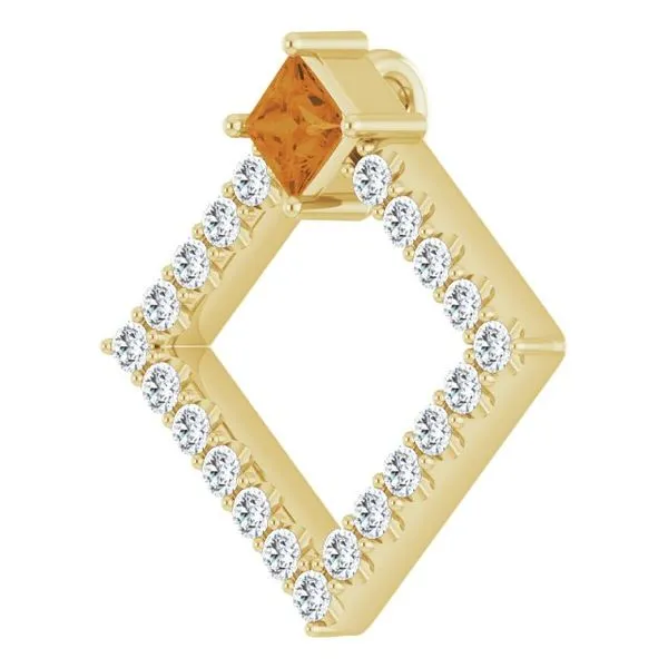 Accented Geometric Pendant Image 2 M. J. Thomas Jewelers, Ltd. Stratford, CT