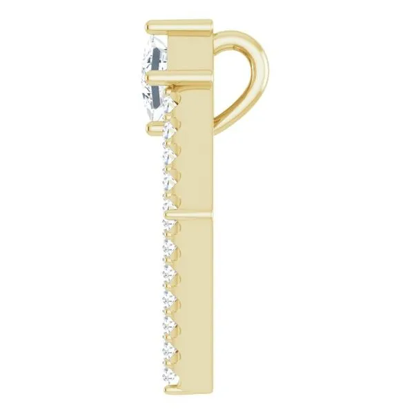 Accented Geometric Pendant Image 3 Rick's Jewelers California, MD