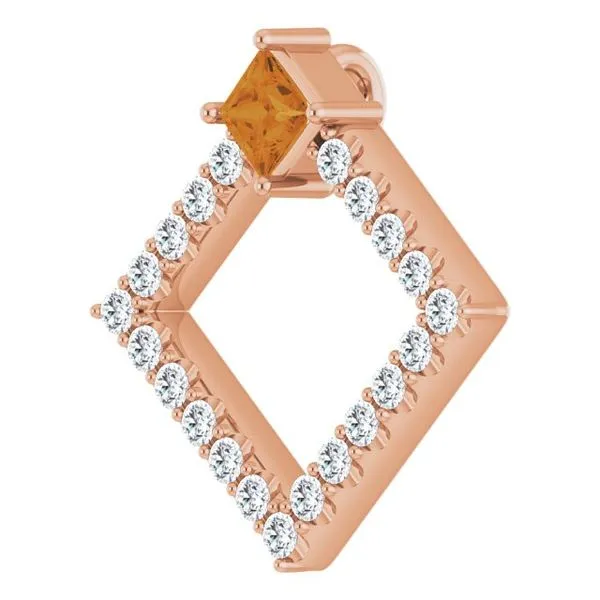 Accented Geometric Pendant Image 2 Arnold's Jewelry and Gifts Logansport, IN