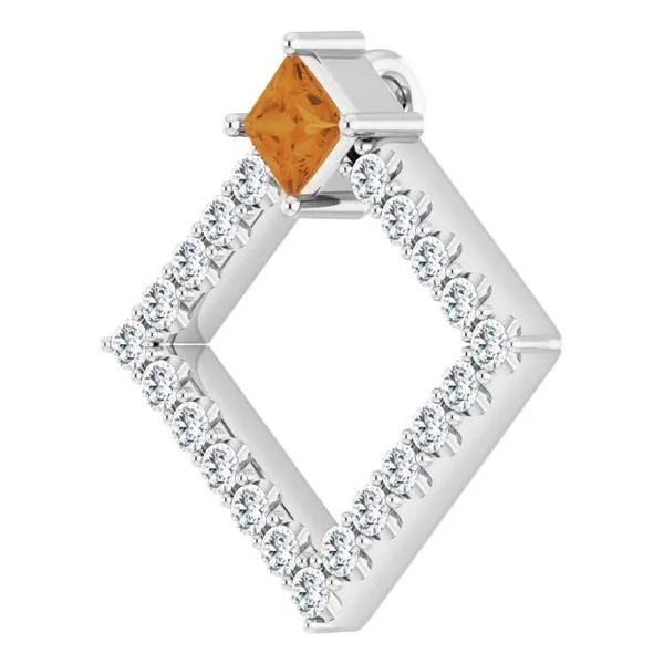Accented Geometric Pendant Image 2 Hopman Jewelers Elkhart, IN