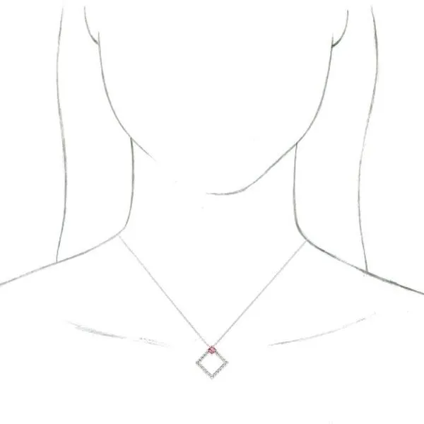 Accented Geometric Necklace Image 3 James & Williams Jewelers Berwyn, IL