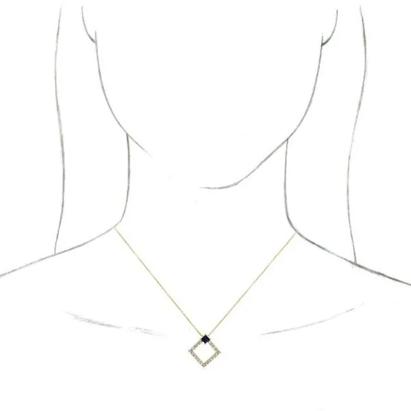 Accented Geometric Necklace Image 3 Rick's Jewelers California, MD
