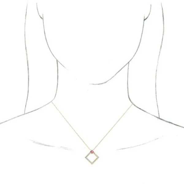 Accented Geometric Necklace Image 3 Hopman Jewelers Elkhart, IN