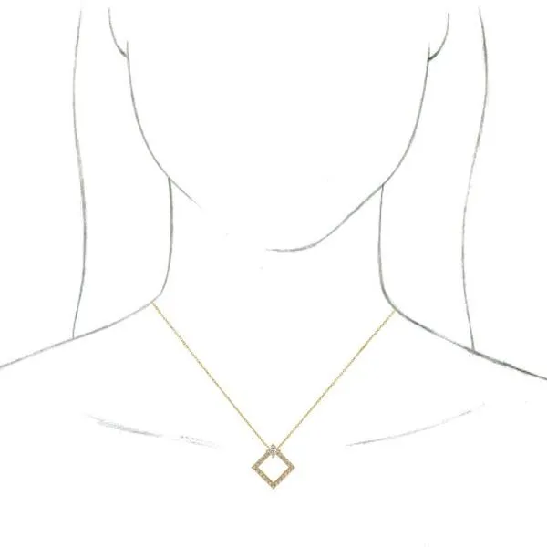 Accented Geometric Necklace Image 3 Long Jewelers Chesapeake, VA