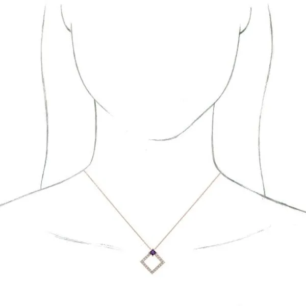 Accented Geometric Necklace Image 3 Hopman Jewelers Elkhart, IN