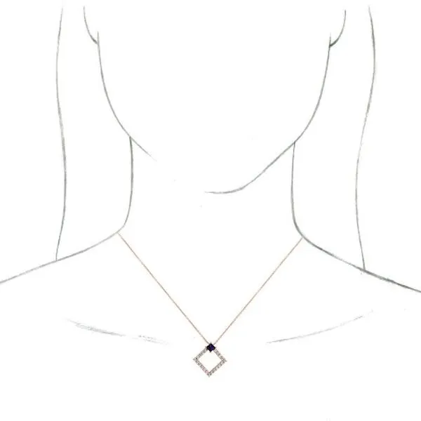 Accented Geometric Necklace Image 3 Rick's Jewelers California, MD