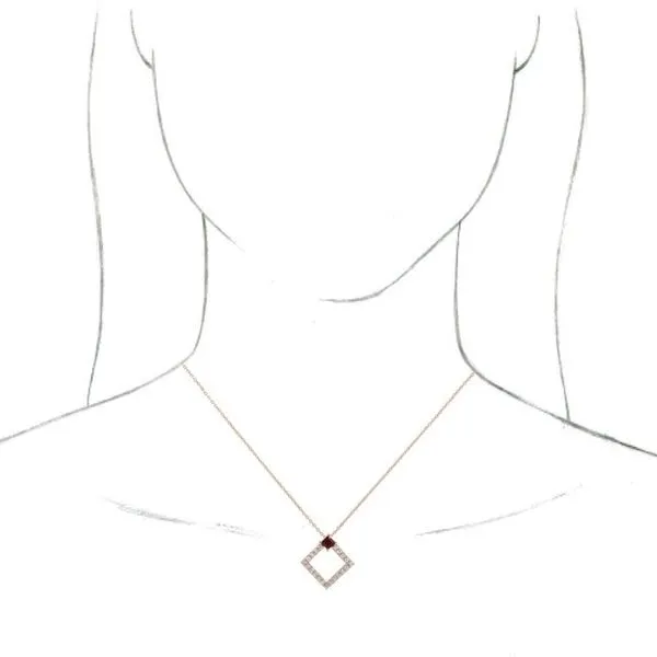 Accented Geometric Necklace Image 2 Cherry Street Jewelers Tulsa, OK