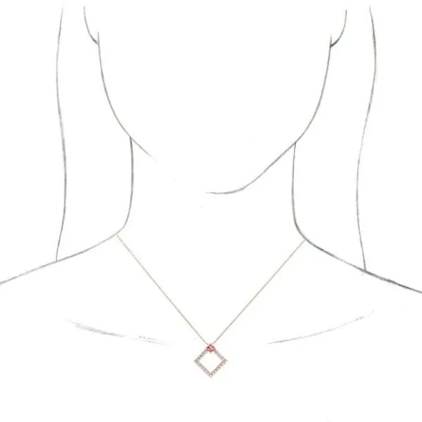 Accented Geometric Necklace Image 3 Smith Jewelers Franklin, VA