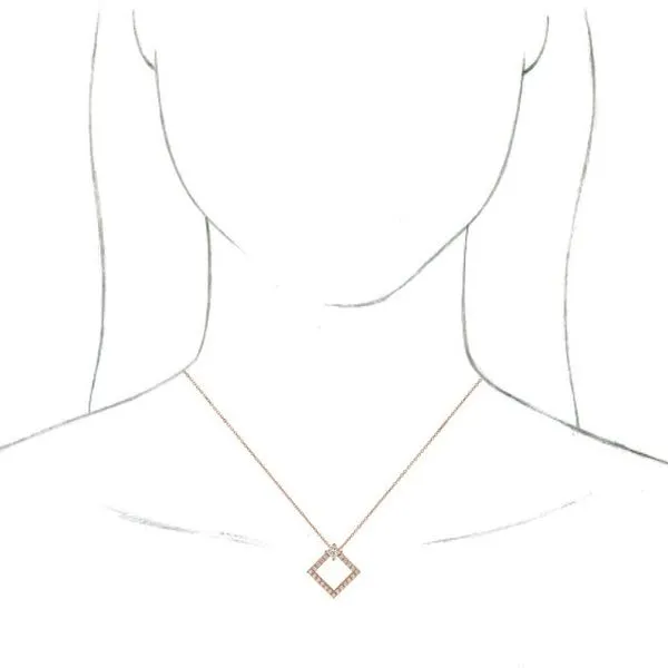Accented Geometric Necklace Image 3 James & Williams Jewelers Berwyn, IL
