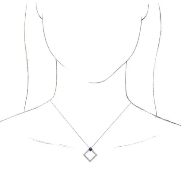 Accented Geometric Necklace Image 3 Arnold's Jewelry and Gifts Logansport, IN