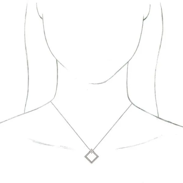 Accented Geometric Necklace Image 3 Rasmussen Jewelers Spanish Fork, UT