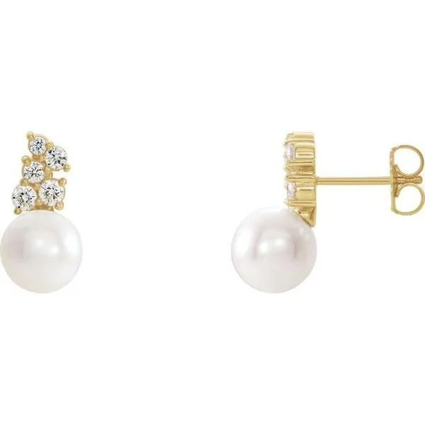 Pearl Cluster Earrings Long Jewelers Chesapeake, VA