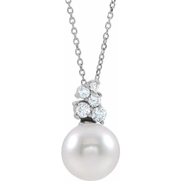 Pearl Cluster Necklace Hopman Jewelers Elkhart, IN