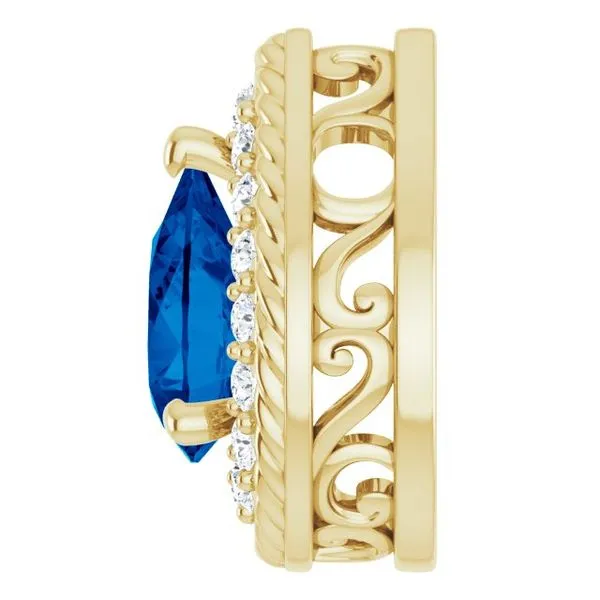 Halo-Style Pendant Image 3 Rick's Jewelers California, MD