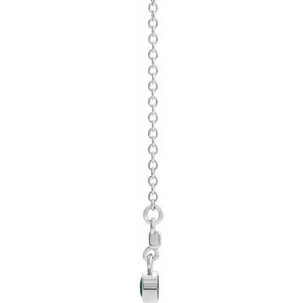 Bezel-Set Bar Necklace Image 2 Hopman Jewelers Elkhart, IN