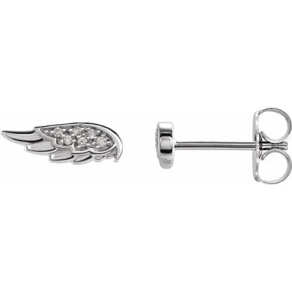 Accented Angel Wing Earrings Clater Jewelers Louisville, KY