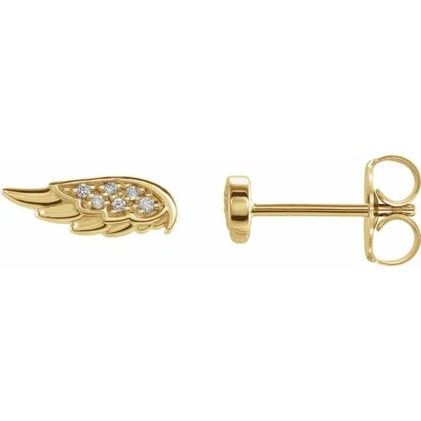 Accented Angel Wing Earrings Clater Jewelers Louisville, KY