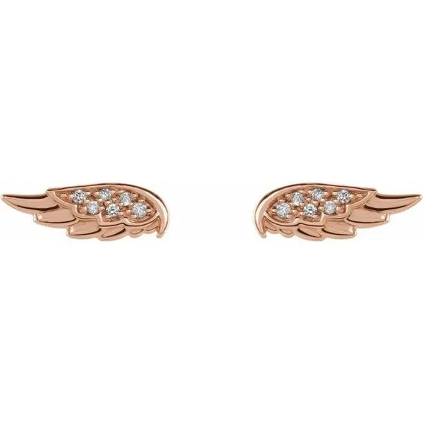 Accented Angel Wing Earrings Image 2 Clater Jewelers Louisville, KY