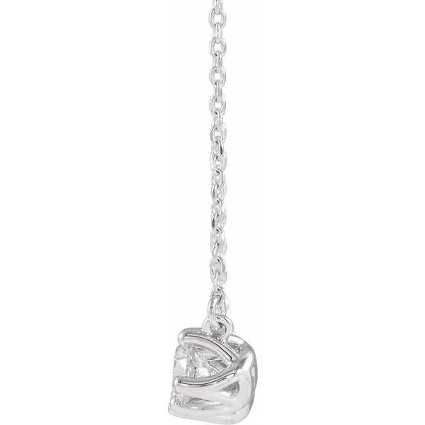 Three-Stone Curved Bar Necklace Image 2 Hopman Jewelers Elkhart, IN