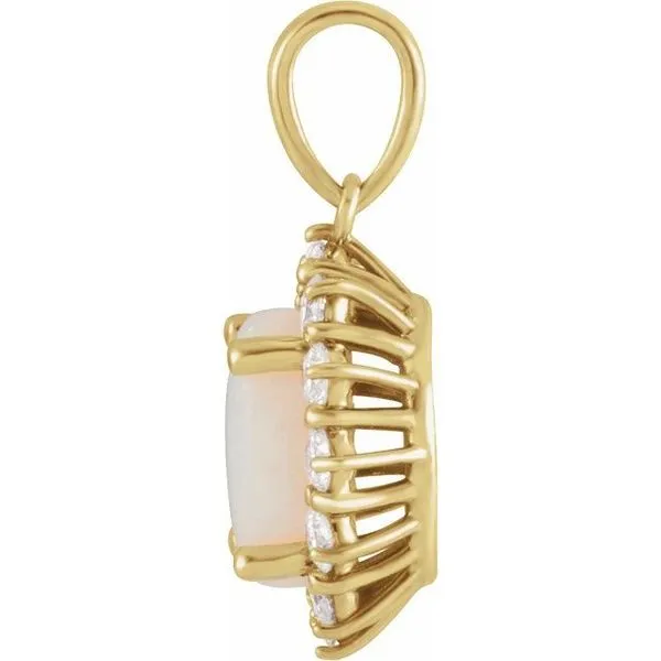 Halo-Style Pendant Image 2 James & Williams Jewelers Berwyn, IL