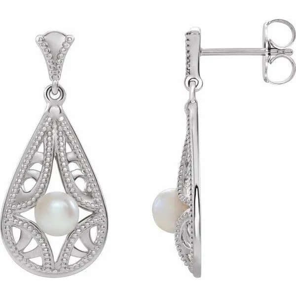 Vintage-Inspired Pearl Earrings J. Meredith Jewelers Delafield, WI