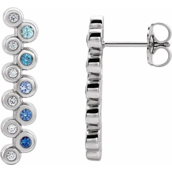 Bezel-Set Bar Earrings Leslie E. Sandler Fine Jewelry and Gemstones rockville , MD