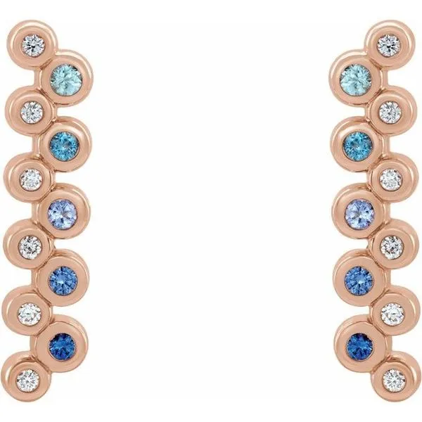 Bezel-Set Bar Earrings Long Jewelers Chesapeake, VA