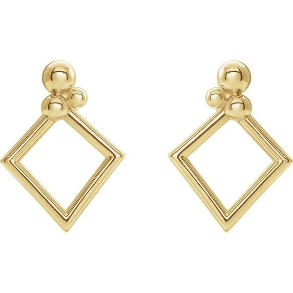 Beaded Geometric Earrings Image 2 James & Williams Jewelers Berwyn, IL