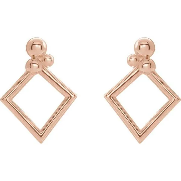 Beaded Geometric Earrings Image 2 Rick's Jewelers California, MD