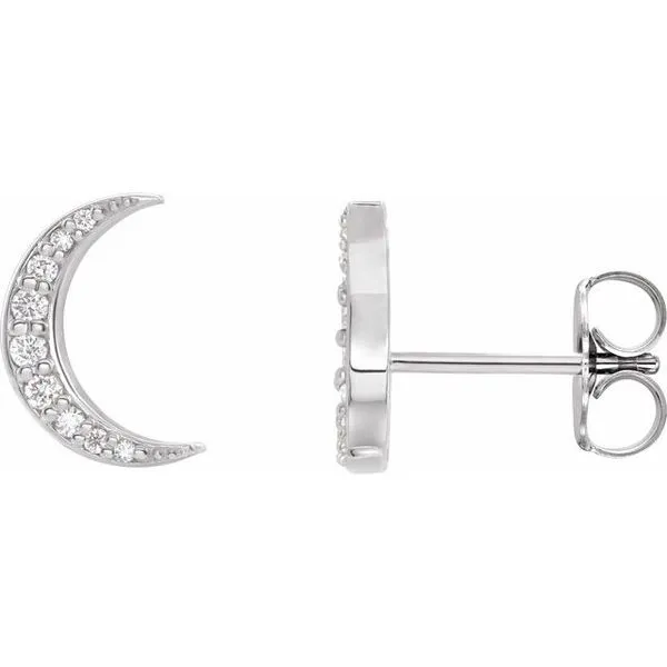 Crescent Moon Earrings Austin's Fine Diamonds & Jewelry Lyndhurst, NJ