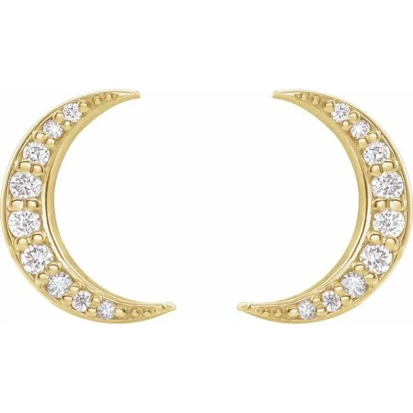 Crescent Moon Earrings Image 2 Clater Jewelers Louisville, KY