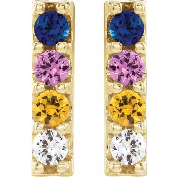 Accented Bar Earrings Image 2 Hopman Jewelers Elkhart, IN