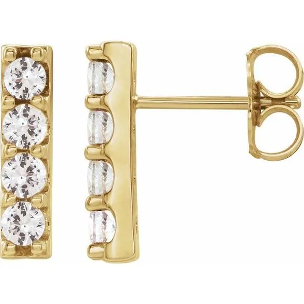 Accented Bar Earrings Hopman Jewelers Elkhart, IN