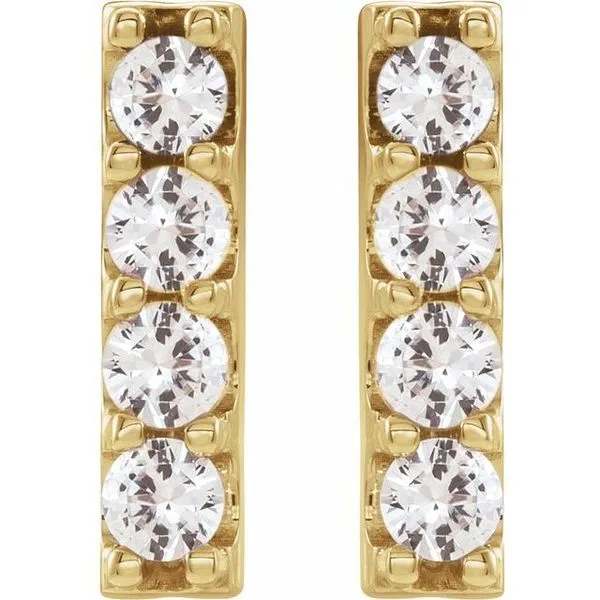 Accented Bar Earrings Image 2 Cherry Street Jewelers Tulsa, OK