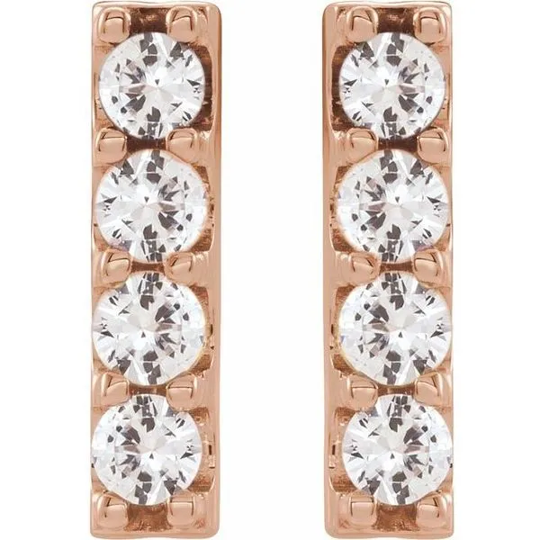 Accented Bar Earrings Image 2 Rasmussen Jewelers Spanish Fork, UT