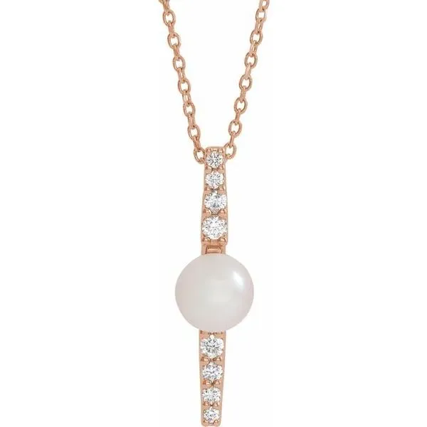 Accented Pearl Bar Necklace Hopman Jewelers Elkhart, IN
