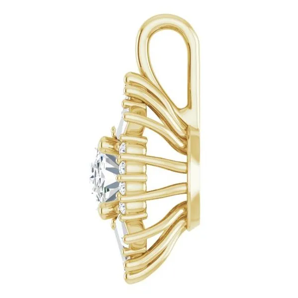 Halo-Style Pendant Image 3 Rick's Jewelers California, MD