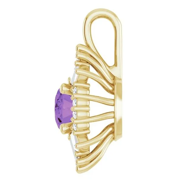 Halo-Style Pendant Image 3 Rick's Jewelers California, MD