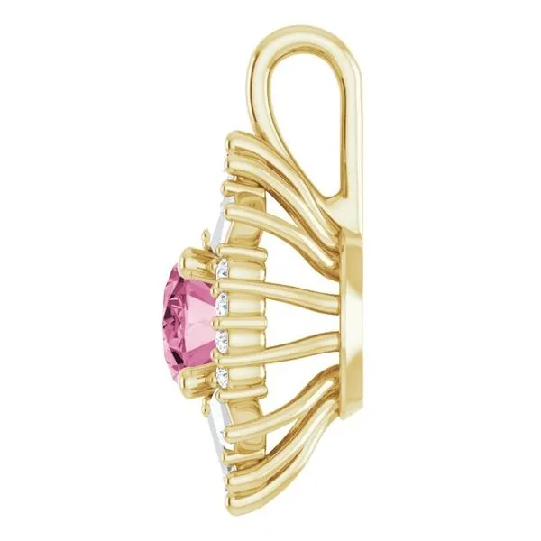 Halo-Style Pendant Image 3 Rick's Jewelers California, MD