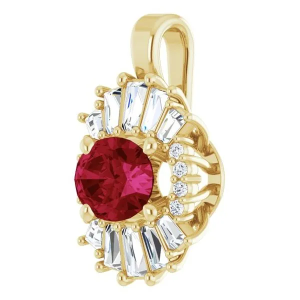 Halo-Style Pendant Image 2 Rick's Jewelers California, MD