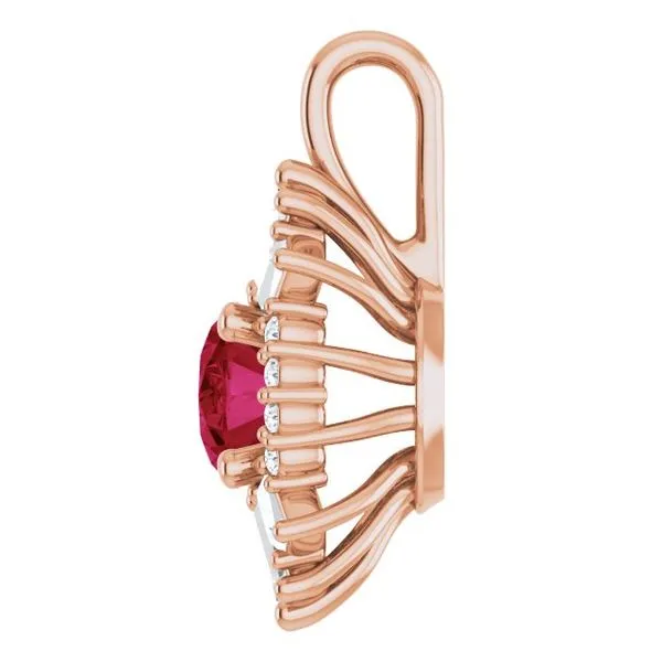 Halo-Style Pendant Image 3 Rick's Jewelers California, MD