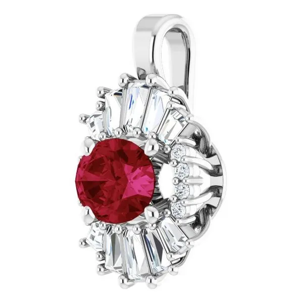 Halo-Style Pendant Image 2 Linwood Custom Jewelers Linwood, NJ