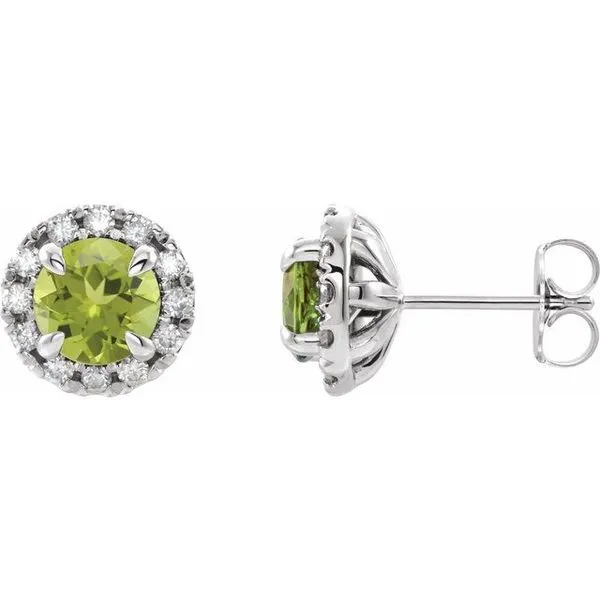 French-Set Halo-Style Earrings Rick's Jewelers California, MD