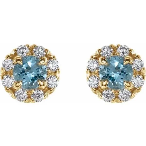 French-Set Halo-Style Earrings Image 2 Boyd Jewelers Wesley Chapel, FL